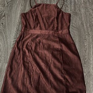 Sugarlips Burgundy Midi Dress